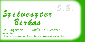 szilveszter birkas business card